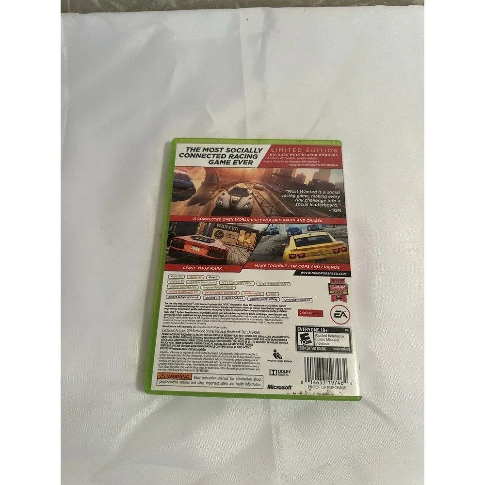 Need for Speed: Most Wanted - Limited - Microsoft Xbox 360 Criterion Games